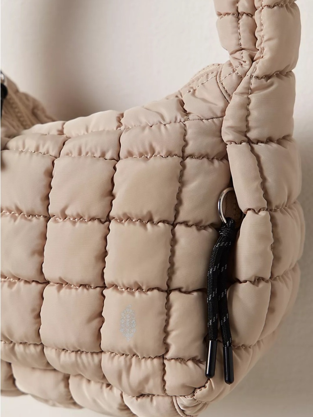 Free People FP Movement Quilted Baby Carryall Sling Bag In Tofu Taupe New - Picture 5 of 16